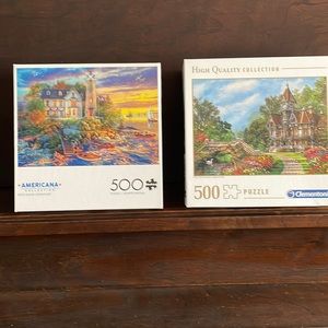 2 500 piece puzzles for $20